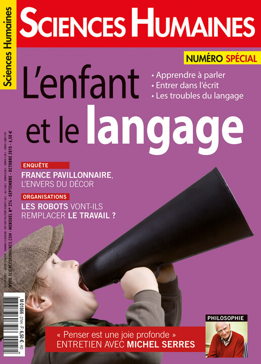Couverture Mensuel Sciences Humaines n°274 : L'enfant et le langage