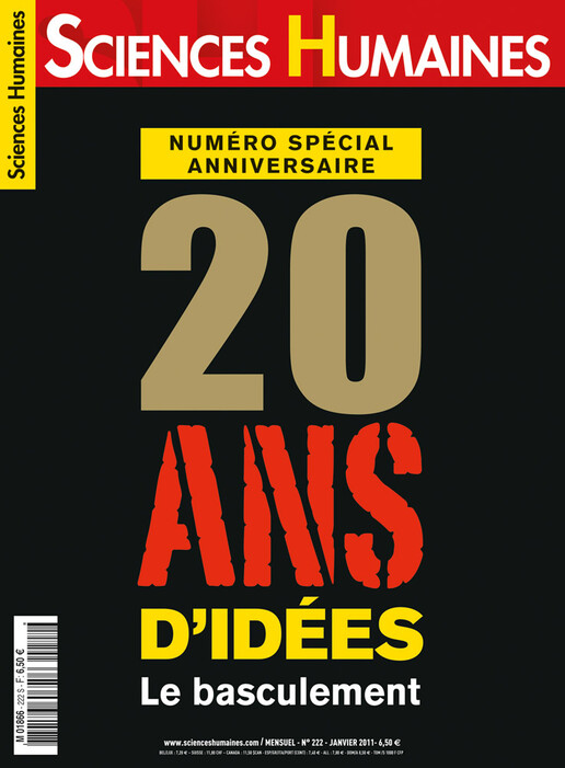 Couverture Mensuel Sciences Humaines n°222 : 1990 / 2010 Le basculement des idées - Spécial 20 ans