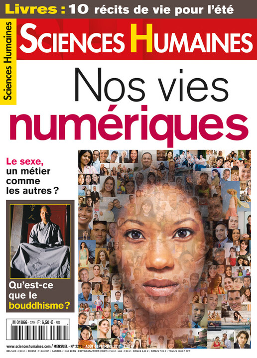 Couverture Mensuel Sciences Humaines n°229 : Nos vies numériques