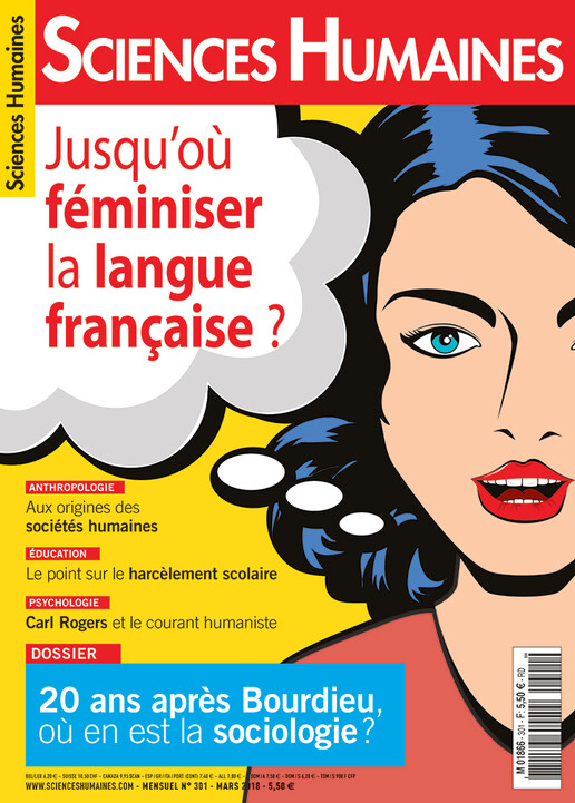 Couverture Mensuel Sciences Humaines n°301 : Jusqu'où féminiser la langue française ?