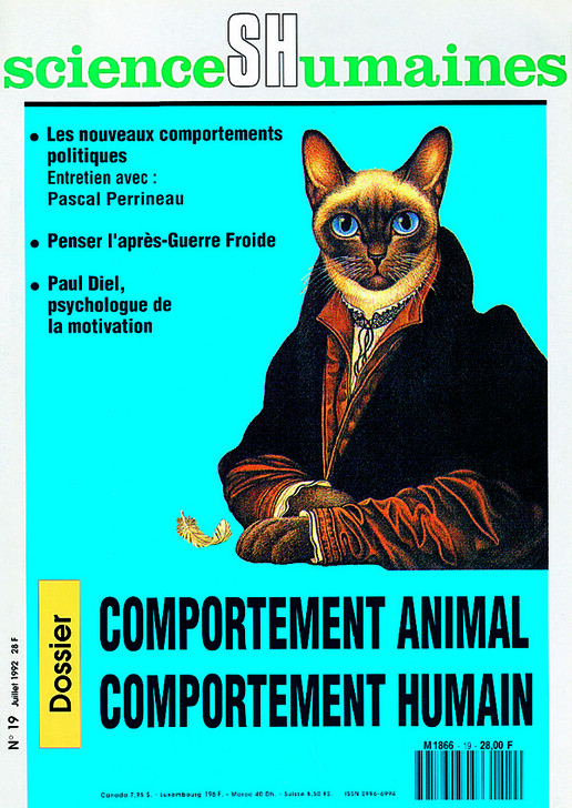 Couverture Mensuel Sciences Humaines n°19 : Comportement animal, comportement huMain