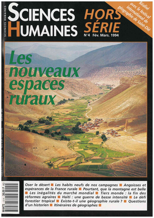 Couverture Hors-séries (ancienne formule) n°4 : Les nouveaux espaces ruraux