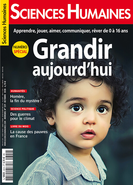 Couverture Mensuel Sciences Humaines n°329 : Grandir aujourd'hui