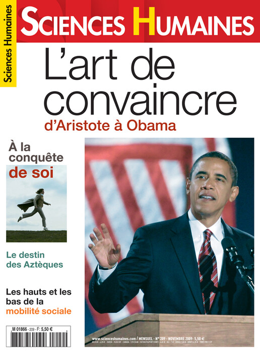 Couverture Mensuel Sciences Humaines n°209 : L'art de convaincre d'Aristote à Obama