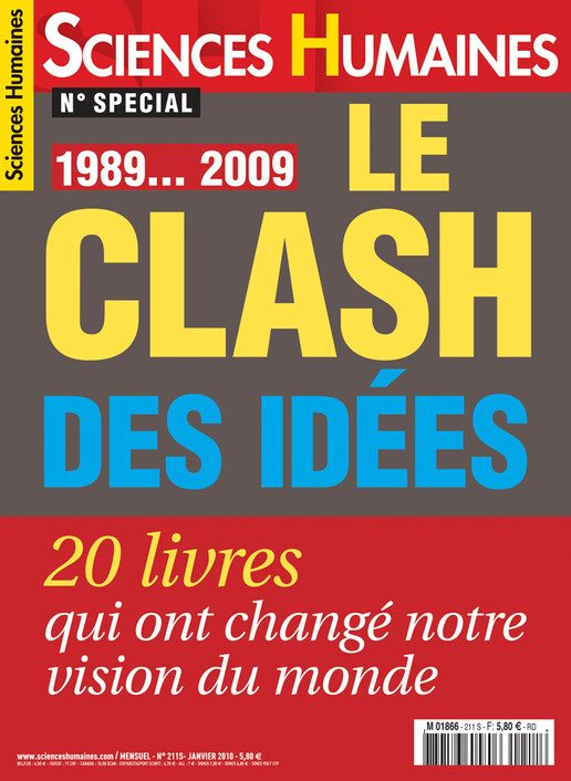 Couverture Mensuel Sciences Humaines n°211 : Le clash des idées - 20 livres qui ont changé notre vision du monde