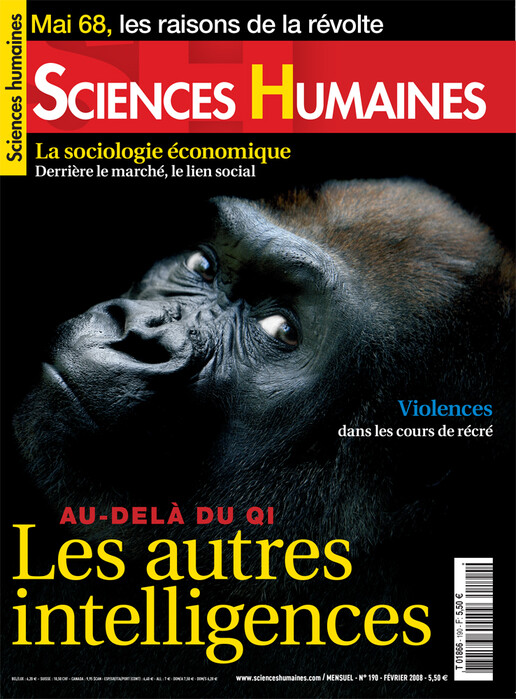 Couverture Mensuel Sciences Humaines n°190 : Les autres intelligences
