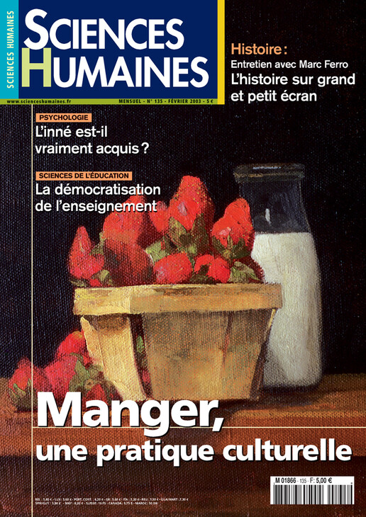 Couverture Mensuel Sciences Humaines n°135 : Manger, une pratique culturelle