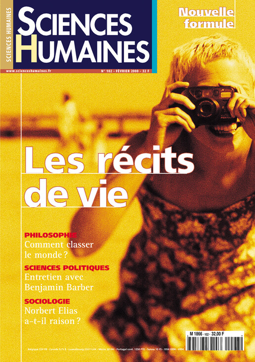 Couverture Mensuel Sciences Humaines n°102 : Les récits de vie