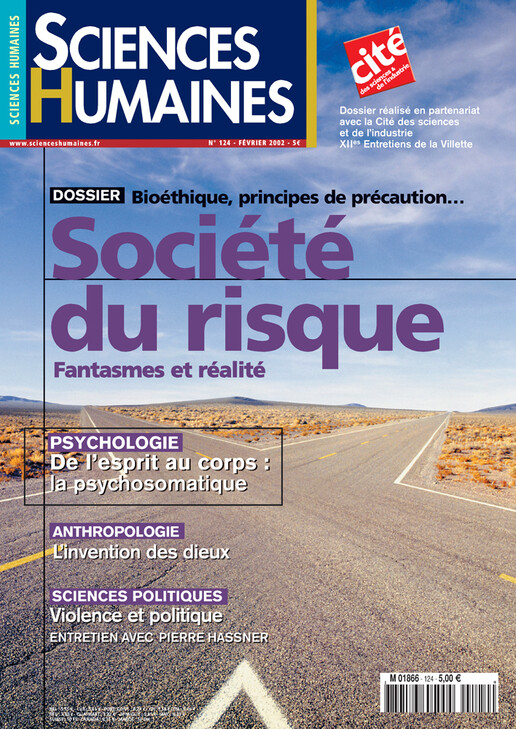 Couverture Mensuel Sciences Humaines n°124 : Société du risque : fantasmes et réalité
