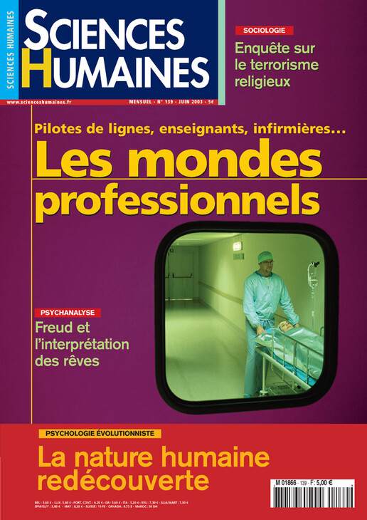 Couverture Mensuel Sciences Humaines n°139 : Les mondes professionnels