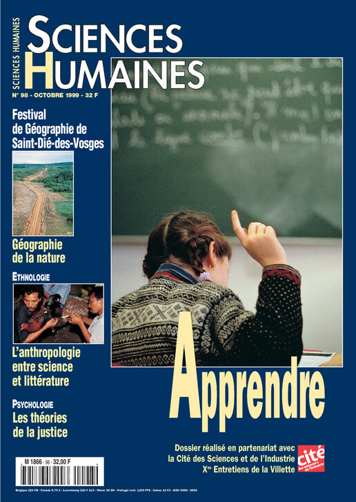 Couverture Mensuel Sciences Humaines n°98 : Apprendre