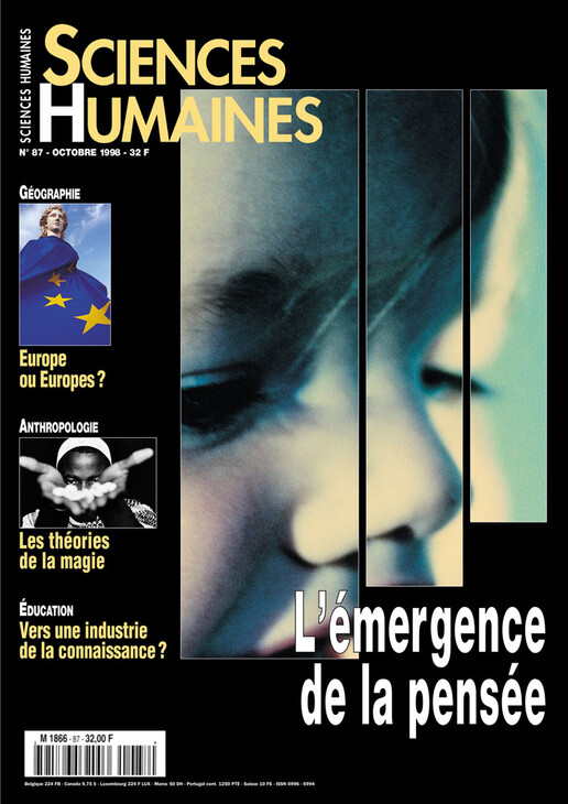 Couverture Mensuel Sciences Humaines n°87 : L'émergence de la pensée