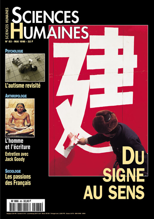 Couverture Mensuel Sciences Humaines n°83 : Du signe au sens