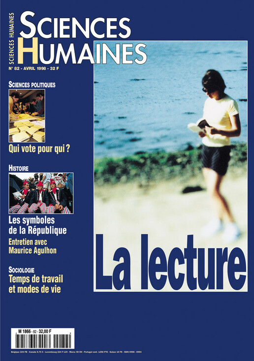 Couverture Mensuel Sciences Humaines n°82 : La lecture