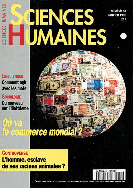 Couverture Mensuel Sciences Humaines n°57 : Où va le commerce mondial ?