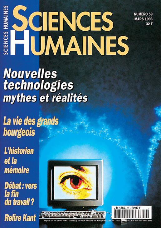 Couverture Mensuel Sciences Humaines n°59 : Nouvelles technologies : mythes et réalités