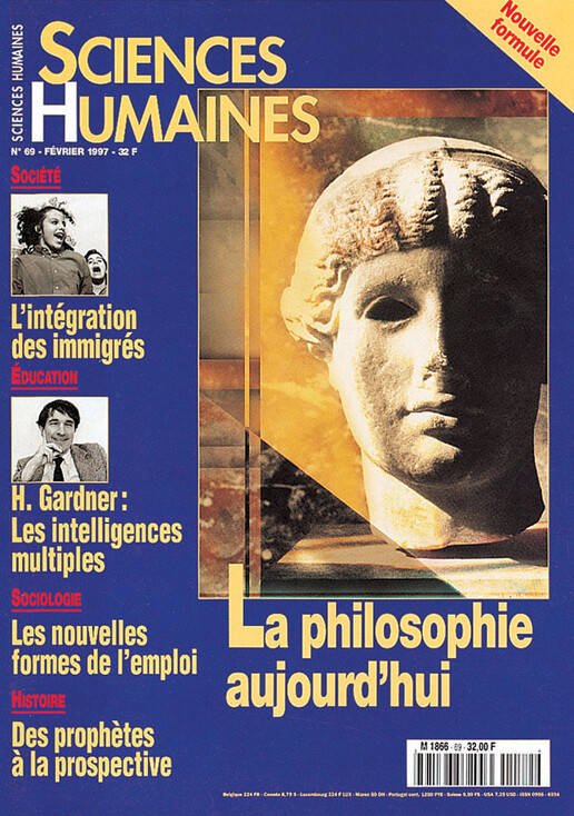 Couverture Mensuel Sciences Humaines n°69 : La philosophie aujourd'hui