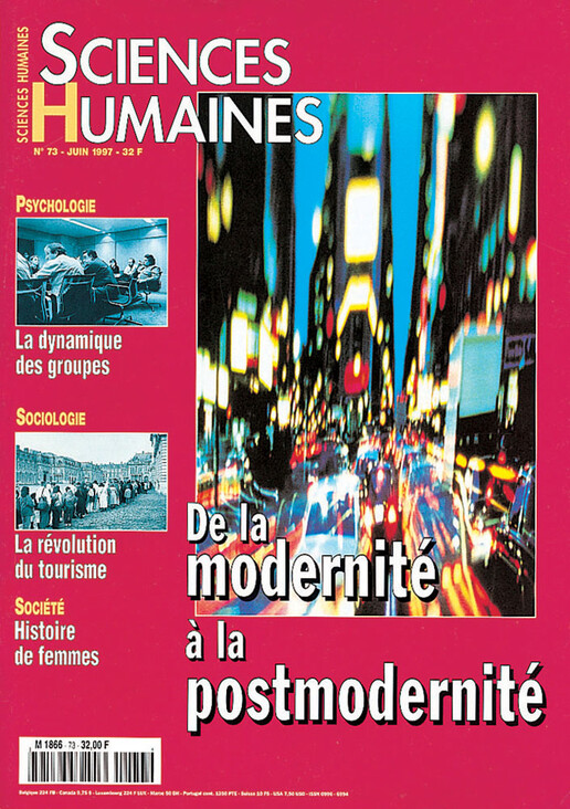 Couverture Mensuel Sciences Humaines n°73 : De la modernité à la postmodernité