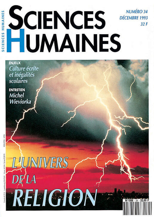 Couverture Mensuel Sciences Humaines n°34 : L'univers de la religion