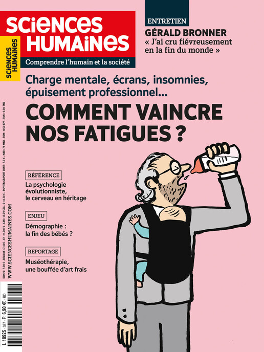 Couverture Mensuel Sciences Humaines n°367 : Comment vaincre nos fatigues ? Charge mentale, écrans, insomnies, épuisement professionnel...