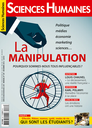 Couverture Mensuel Sciences Humaines n°287 : La manipulation - Pourquoi sommes-nous tous influençables ?