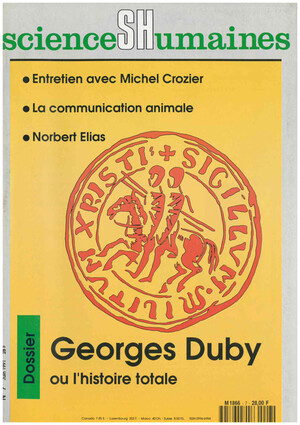 Couverture Mensuel Sciences Humaines n°7 : Georges Duby ou l'histoire totale