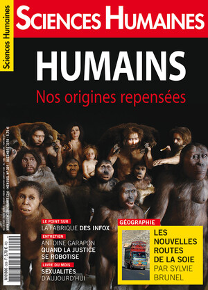 Couverture Mensuel Sciences Humaines n°309 : Humains . Nos origines repensées