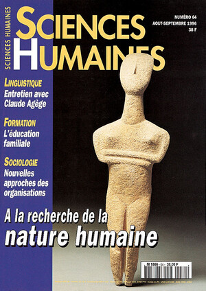 Couverture Mensuel Sciences Humaines n°64 : À la recherche de la nature huMaine