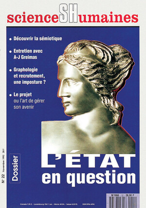 Couverture Mensuel Sciences Humaines n°22 : L'État en question